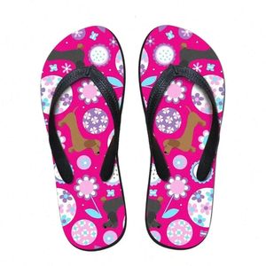 Gartenparty Customized Brand Dachtshund Slipper Designer lässig Frauen Home Slipper Flat Slipper Sommer Mode Flip Flops für Damen Sandalen E2mm# 559 B1CC