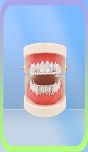 Lureen Hip Hop Hollow Out Gold Teeth Grills Dental Top Bottom Grills Fashion Halloween Party Party Vampire Caps Jewelry LD00033575217