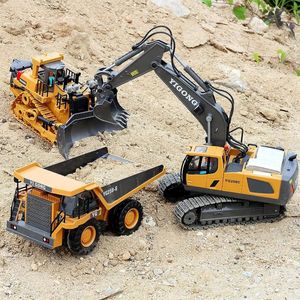 RC CROLHA CRIANÇAS Toys Toys remotos de controle de carro Brinquedos para meninos Controle de rádio Excavadeira Dump Truck Bulldozer CARRO DE CRIANÇAS DE CRIANÇAS DE CRIANÇAS 240508