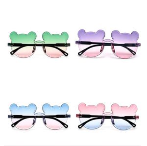 Bear Shape Children Glasses Kids Sun glasses cartoon cute Kids Sunglasses bear ear Children Glasses Trendy