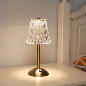 Table Lamps Crystal Diamond Table Lamp Charging Dimming LED Bedhead Light Touch Atmosphere Light