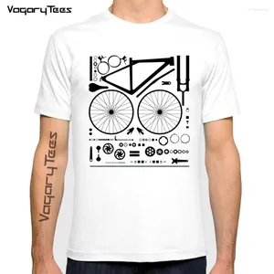Męskie koszule pochwaletes części rowerowe Struktura druku