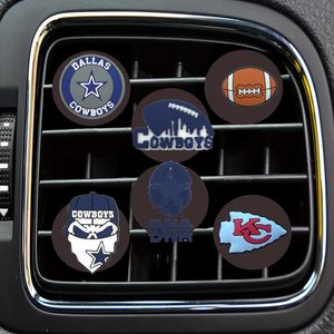 Accessori di veicoli Baseball Blue Etichetta Blu Cartoon Car Air Vent Clip Outlet Testa Squala per Clip Condizionatore Giordione consegna OTMWS OTMWS