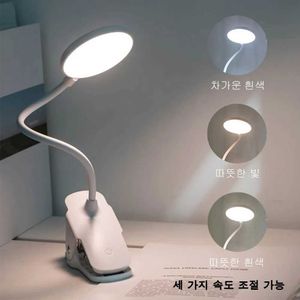 Lampy stołowe Lampa o ochronie oka z klipsem USB Lampa stołowa 360 Elastyczna lampka do sypialni Książka Nocna światło