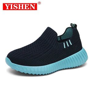 أحذية رياضية Yishen Kids أحذية الأطفال الجوارب والأحذية الرياضية للأولاد والبنات المدرسي أحذية رياضية ناعمة Tenis chaussures تصب enfants D240515