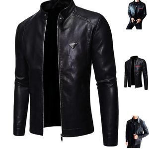 Мужские куртки кожаная куртка мотоцикл мужской байкер бейкер -бейсбол плюс размер