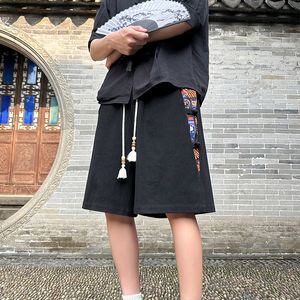 Mody swobodny projektanta odzieży damskiej szorty męskie letnie nowa lokalizacja duża rozmiar bawełniany i lniany guziki krótkie rozmiar m-5xl