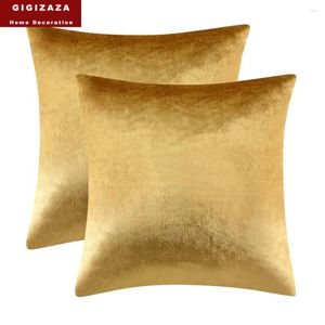 Pillow Modern Solid Velvet Covers For Sofa Bed Couch Home Decor Luxury Throw Pillows Cases 45x45 50x50 Gold Pillowcases
