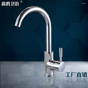 Kitchen Faucets Vidric Full Copper Mixer Faucet And Cold Rotating Single Hole Basin Tap Sanitary Ware Plumbing Factory Wholesale