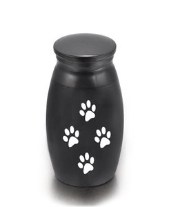 Mini Small Pet Caskets Urns Memorial Urn Pet Paw Ashes Holder Cremation Urn for Ashes Pet Dog Cat Urn Pendant 16x25mm8137655