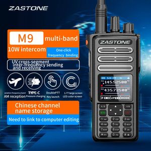 Zastone M9 10W Walkie Talkie Ham Amatör 2 Way Radio Am Air Aviation Band High Power Walkietalkie CTCSS FM 240430