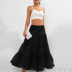 Юбки многослойная дизайнерская юбка элегантная чистая сетка Макси для свадебных вечеринок