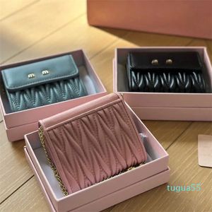 Mimu Designer Wallet Letter Cardholder Ladies Coin Purses Flap Leather Card Holder For Women Plain Luxury Bag