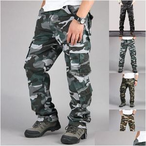 Men'S Pants Camouflage Cargo 8Xl Joggers Militar Men Trousers Hip Hop Army Camo Spodnie Meskie Man Cotton Drop Delivery Apparel Mens Dh3Au