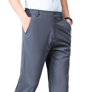 Men's Pants Large Size 52 Mens Casual Pants Elastic Suit Pants Office Trousers Spandex Business Formal Dress Straight Pants Y240514