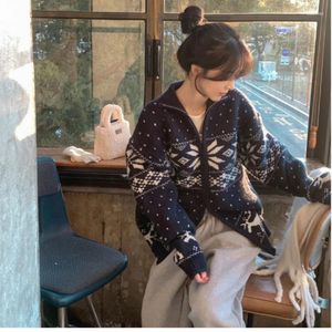 Kamizelki damskie Zwyciężone sweter z odzieży wierzchniej w stylu Korean Kobiet Knit Zip Up wiek zmniejszający top bawełniany swetra długi rękaw