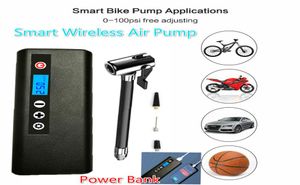 Nuova pompa ad aria con gonfiore intelligente wireless con luce LED e display LCD da 150 psi Digita compressore ricaricabile per biciclette per pneumatici per auto TIR9454701