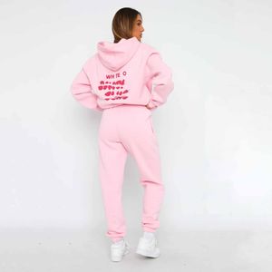 Designer Rastreos femininos Capuzes brancos Foxs Dois peças de 2 peças de 2 peças moda de alta qualidade tracksuit de maiús de mangas compridas pulôver feminino foxc capuz ternos de atletismo