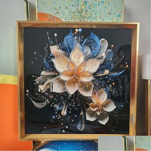 Gemälde Wohnzimmer Esszimmer Malerei Blume Diamant LCD Porzellan Wandkunst Home Dekoration Islamische kundenspezifische Hänge Drop Lieferung Gar Dh5bi