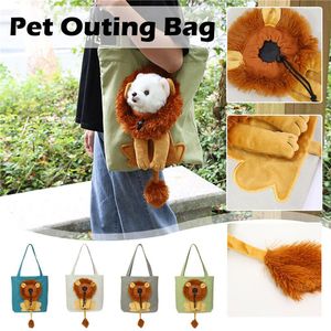 Carrier Lion Design Portable Breathable Bag Cat Dog Carrier Bags Soft Pet Carriers Outgoing Travel Pets Handbag with Safety Zippers