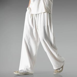 Calça folgada casual calça elástica de cintura reta em opções de cores sólidas preto/cinza/damasco/branco/marinha 240515