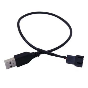 2024 da USB a 4pin/3pin Cavo adattatore per ventola per computer da 5v a 12 V Connettore di cavo di alimentazione 3pin o da 4pin da ventola da 4 pin a 30 cm per collegamento per le ventole TOFor Connettore cavo di alimentazione USB