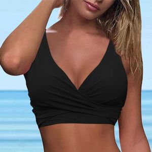 Women Lace Up Up Swimwear Tops Underwire Coverage Bikini Top Push Swim Crop Tie Back Suits Shorts de duas peças