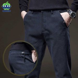 Męskie spodnie 2024 Męskie spodnie jesienne zimowe działalność szczotkowana tkanina długi