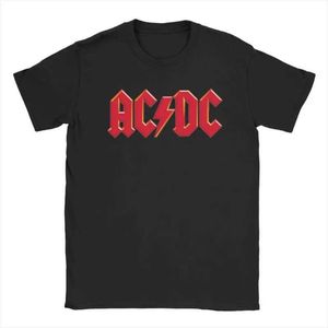 Mäns T-shirts AC DC skjuter thriller T-shirts för män. Pure Cotton Vintage T-shirts. Crewneck Concert Short Sleeved Summer Clothing Q240514