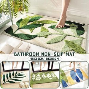バスマットバスルームバスルーム皮膚マット吸収吸収肥厚群れ葉マイクロファイバーカーペットモダンなシンプルな新鮮な家庭用寝室