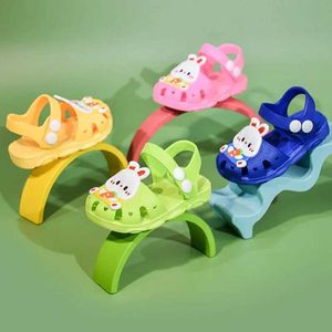 32UO Sandals Cartoon Rabbit Summer Baby Shoes Family Anti slip Soft Sole Beach Childrens d240515