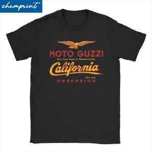 メンズTシャツMoto Guzzi Motor California 1100熱狂的なTシャツメンズクレイジーコットン短袖プラスサイズトップQ240514