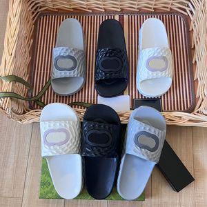Fashion Slip Sliders Paris Slides Summer Sandals tofflor för män Kvinnor Designer Luxurys Beach Flip Flops Storlek 35-46