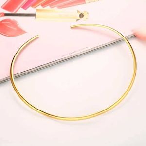 Chokers Womens cuff necklace open necklaces adjustable necklaces simple stainless steel jewelry d240514