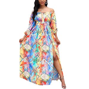 Designer Summer Dress Womens Designer Klädkjol Polyester Ankle Längd Autumn En linje Konventionell ärm Lång ärm 3xl Klänningar Vestidos Vestido Partydress