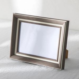 Frames Nordic Style Minimalist Po Picture Frame Desktop Display Wall Hanging 5/6/7/8/10/Inch A4 Family Decoration Log Color