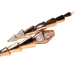 2024 Luxury quality Classic Diamonds bangle style snake bracelet with diamond opened Designer jewelry Bijoux For Lady Famous Wedding Party have Box Q8