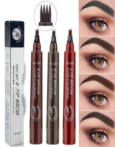 New Microblading Eyebrow Pen Waterproof Fork Tip Eyebrow Tattoo Pencil Long Lasting Professional Fine Sketch Liquid5024015
