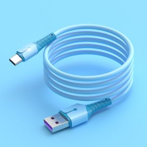 كبل بيانات مصباح الشريط السيليكون السائل ل Apple Android Type-C Huawei Xiaomi Phone Super Fast Charging Cable