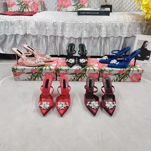 Designer High Heel Sandals Open Toe Round Head Metal Heels Luxury Genuine Leather Personalized Small and Unique Letter Thin High Heels Women Party Dress Shoes