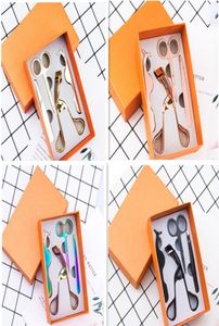Stainless Steel Eyebrow tweezers Kit Makeup Scissor Eyelash Curler False eyelashes tool Set1514909