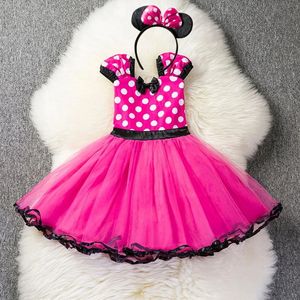 Söt babyflickor klänning småbarn barn halloween karneval fest kostym polka dot julkläder barn födelsedag fancy klä upp 240515