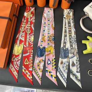 Дизайнерский шелковый шарф Женщины летние шарфы сладкий седло твил шарф шарф ручка для бок с шелковой шелк с двусторонним шелковым