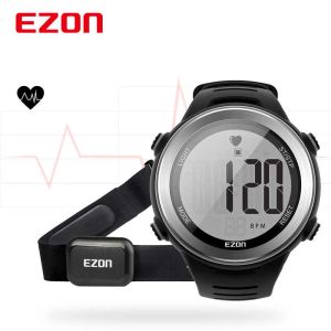 Accessories New Arrival Ezon T007 Heart Rate Monitor Digital Watch Alarm Stopwatch Men Women Outdoor Running Sports Watches with Chest Strap H