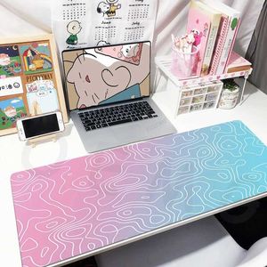 Maus -Pads Handgelenk ruhen große Mousepad Naturkautschuk Gamer Mousepads Keyboard Mat Desk Teppich Farblinie PC HD Desk Matten Firma Maus -Pad für Geschenk J240510