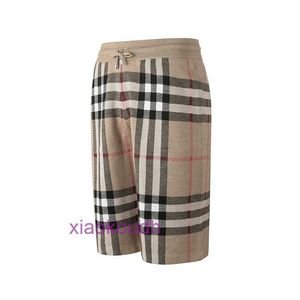 AAA Burbry Designer New Summer Classic Plaid Casual Pants Mens Mulberry Silksheep Sports and Shorts with Split Length of 8043572