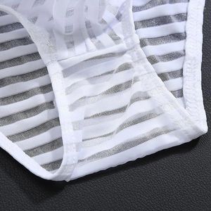 Underbyxor nylon spandex 1 st elegant transparent sommarnät underkläder herrboxare trosor låg midja och design