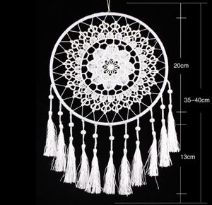 Room Crafts White Dream Catcher Handmade Hanging wall Ornament home Decoration Craft Big Circle Dreamcatcher2337574