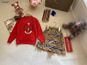Top Baby Tracksuits Ternos de Vestido Crianças Tamanho 100-140 Red Sweater Roul Roul