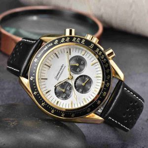 2024 Mens six needle high-quality timing quartz watch Oujia